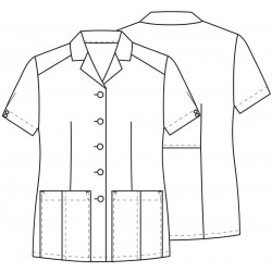 2880 WHT Delantal Blanco Mujer