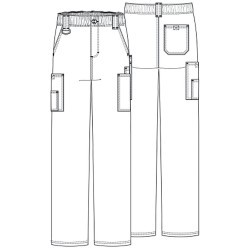 81006 Pantalón Negro Hombre